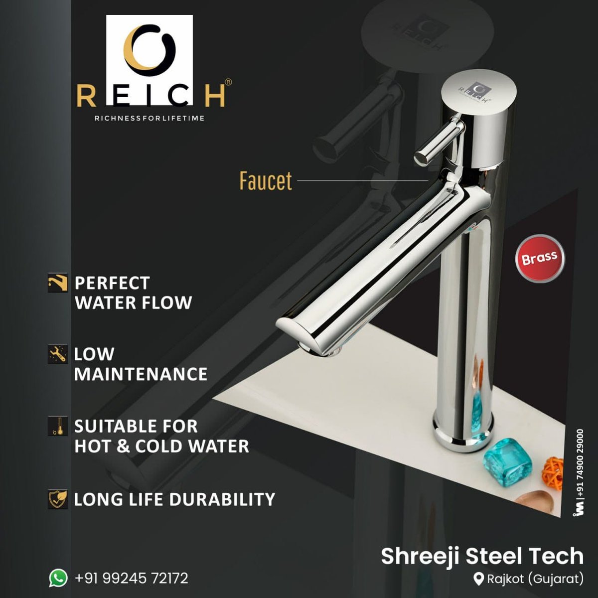 ibais_tiles's tweet photo. SHREEJI STEEL TECH - RAJKOT

For enquiry via WhatsApp click:
https://t.co/rjFv04qlc2

Mr. Savan Patel - +91 99245 72172
#faucet #faucetdesign  #faucetsmanufacturers  #bathfaucet #bathroomdesign #bathroomdecor #bathroomdesigns #sanitaryware #bathaccessories 
.
@ibais_tiles https://t.co/u56AnnXkpB
