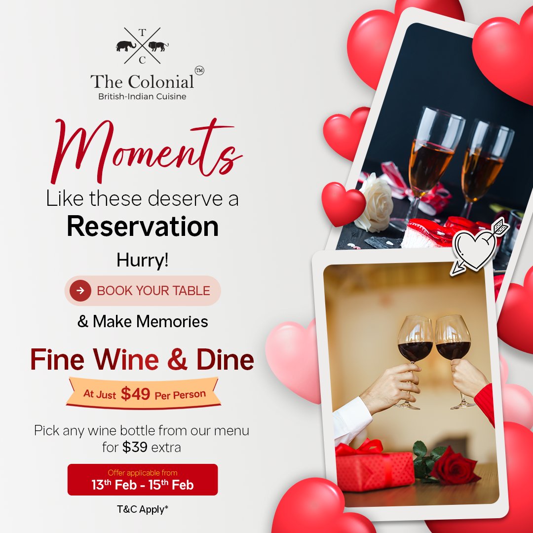 TheColonial_SYD's tweet photo. Want to make this Valentine's Day one to remember? 💖 

Book now at https://t.co/elhqLyQUGh and let us make your Valentine's Day extra special!✨

📞 1300-405-132

#thecolonialrestaurant #valentineday #valentines2024 #romanticdinner #romanticdate #valentinedinner https://t.co/yoBS0P6iEF