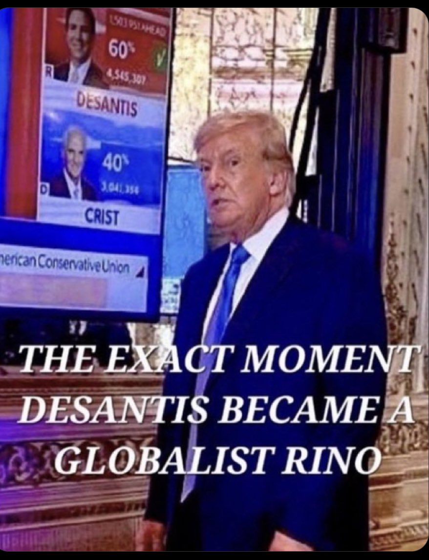 PatrickOHenry76's tweet photo. @charliekirk11 This could happen in America if it weren’t for the cover up of the low-t #JabBush 🤡🎪.
“…Put 2nd things 1st & you lose both 1st & 2nd things” - C.S. Lewis
You know its true.
Trump was disloyal to US x10.
@GovRonDeSantis is loyal to US & wins BIG.
#NeverBackDown https://t.co/9SemiuUQA8