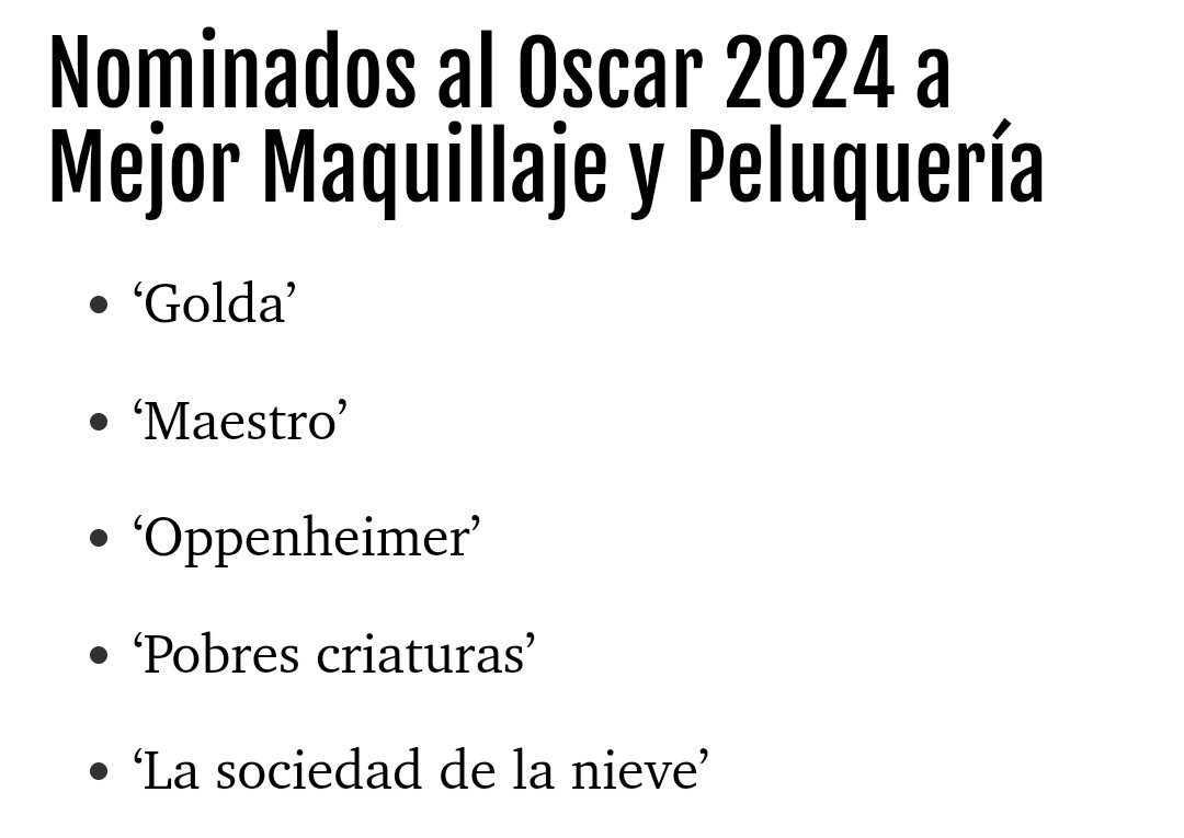 LA SOCIEDAD DE LA NIEVE: UN OSCAR INDISCUTIBLE A MAQUILLAJE Y PELUQUERÍA. 

Abro hilo.