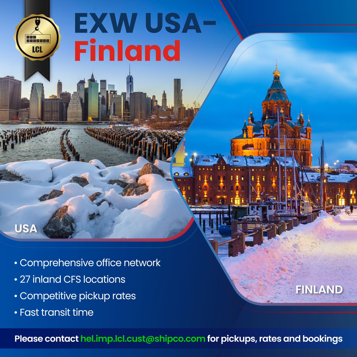 EXW USA to Finland