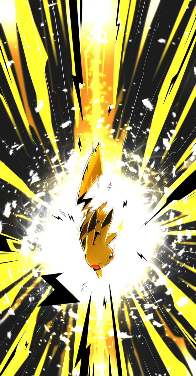 pikachu pokemon (creature) no humans solo electricity arrow (symbol) black eyes full body general  illustration images