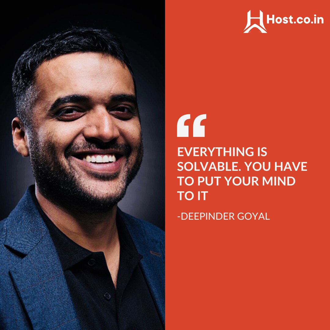 HostIndia's tweet photo. Start your week on a high note with this empowering reminder from @deepindergoyal. 💪 No problem is too big when you tackle it with determination!
.
.
. 
#host #MotivationalMonday #monday #MondayMotivaton  #PositiveMindset #zomato #blinkit #hostcoin #SharkTankIndia https://t.co/fHTJ3dXAtT