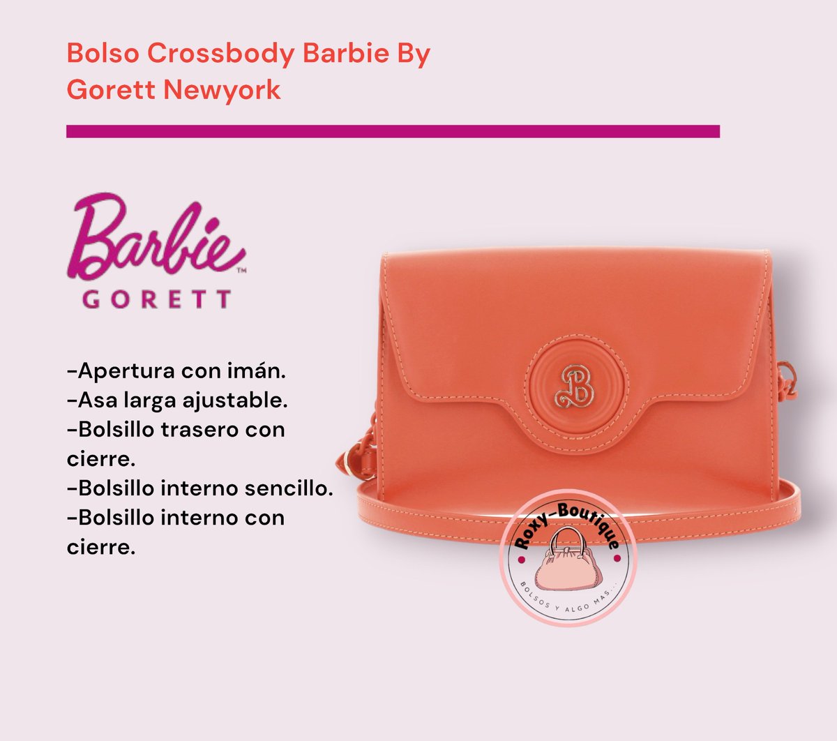 roxyBoutique84's tweet photo. #bolsodedama 👜#barbie #gorétt Newyork
Más detalles: https://t.co/g602saAgzt
#gorett #bolsosbarbie #barbiebygorett #crossbodybags #barbie #roxyboutique84 https://t.co/J1DfHPPC9A