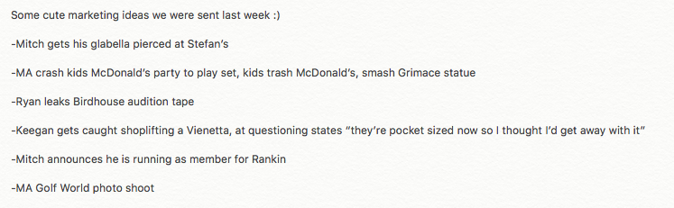 modeatlanta's tweet photo. Some cute marketing ideas we were sent last week. Thanks for the inspo #CharliXCX https://t.co/gOCZ5RmQqV