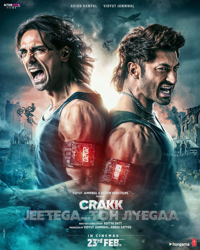 Team Vidyut Jammwal (@teamjammwal) on Twitter photo Dar Nahi Daring Se #Crakk 🔥
Crakk -Jeetega Toh Jiyegaa Releasing in Cinemas On 23rd February!
Trailer coming soon💪
<a href="/VidyutJammwal/">Vidyut Jammwal</a> <a href="/rampalarjun/">arjun rampal</a> <a href="/ActionHeroFilm1/">Action Hero Films</a> #NoraFatehi Dar Nahi Daring Se #Crakk 🔥
Crakk -Jeetega Toh Jiyegaa Releasing in Cinemas On 23rd February!
Trailer coming soon💪
<a href="/VidyutJammwal/">Vidyut Jammwal</a> <a href="/rampalarjun/">arjun rampal</a> <a href="/ActionHeroFilm1/">Action Hero Films</a> #NoraFatehi