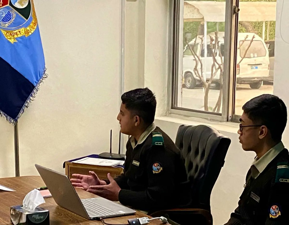 𝐒𝐡𝐚𝐩𝐢𝐧𝐠 𝐆𝐥𝐨𝐛𝐚𝐥 𝐋𝐞𝐚𝐝𝐞𝐫𝐬⭐️ Cadets Soban Gondal & M. Sarim 69E, AW discussing their research on “Adolescents Entering New Environments Especially Boarding Schools”. The students now plan to expand their research and write a book on this subject. Well Done 👍