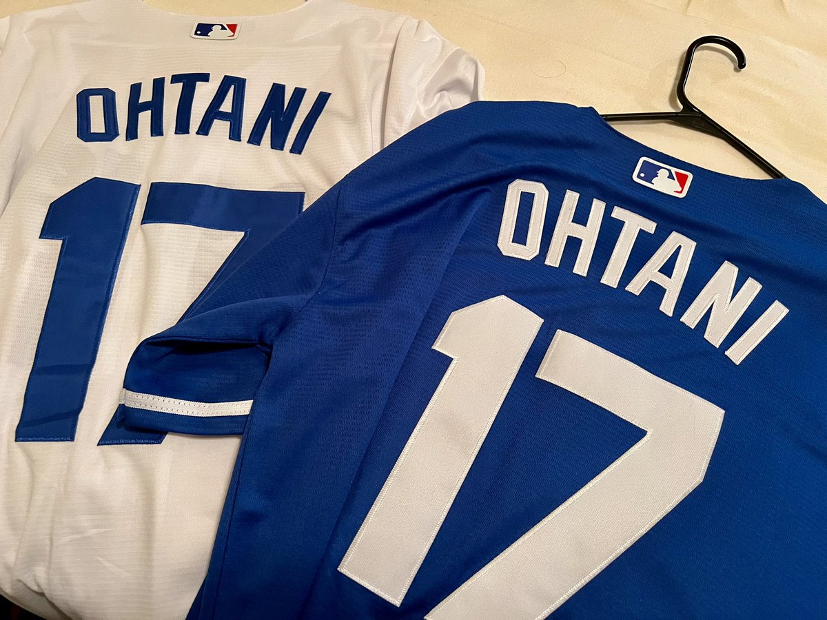 My Dodgers Shohei Ohtani jerseys arrived. Stitched Name plate, Red Numbers and the LA logo on the sleeve. Overall im happy with the quality. March 28th cant come fast enough. Lets Go Dodgers!! #HereToPlay #DodgersNation