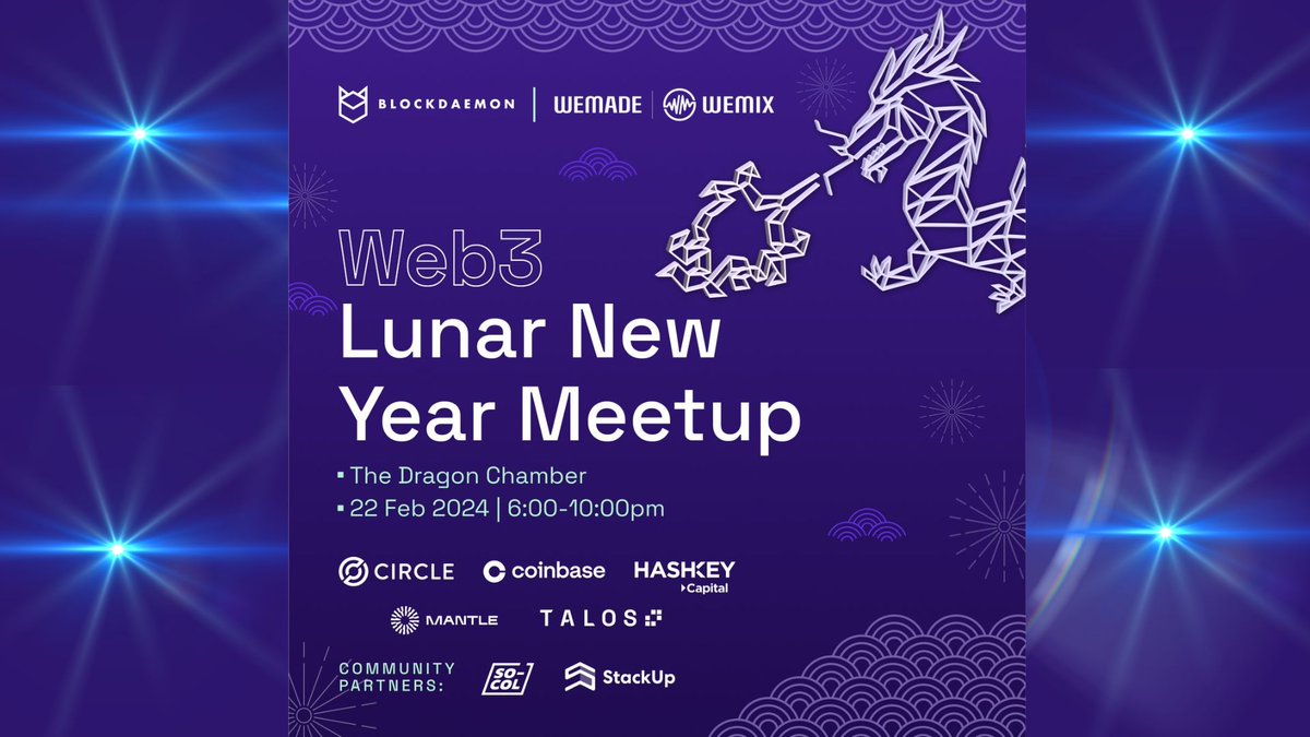 blockza_io's tweet photo. Calling all #web3 enthusiasts in 🇸🇬! Don't miss the exclusive 🧧 @LumaHQ #LunarNewYear meetup hosted by @BlockdaemonHQ & @WemixNetwork on 2/22. Enjoy games, drinks & exclusive swag while networking with leaders from @nftstudio24 ,@Coinbase, @HashKeyGroup , @Mantle_finance & more. Limited spots! Register now 👉 https://t.co/LoK75IOvNZ🥳 #ethereum