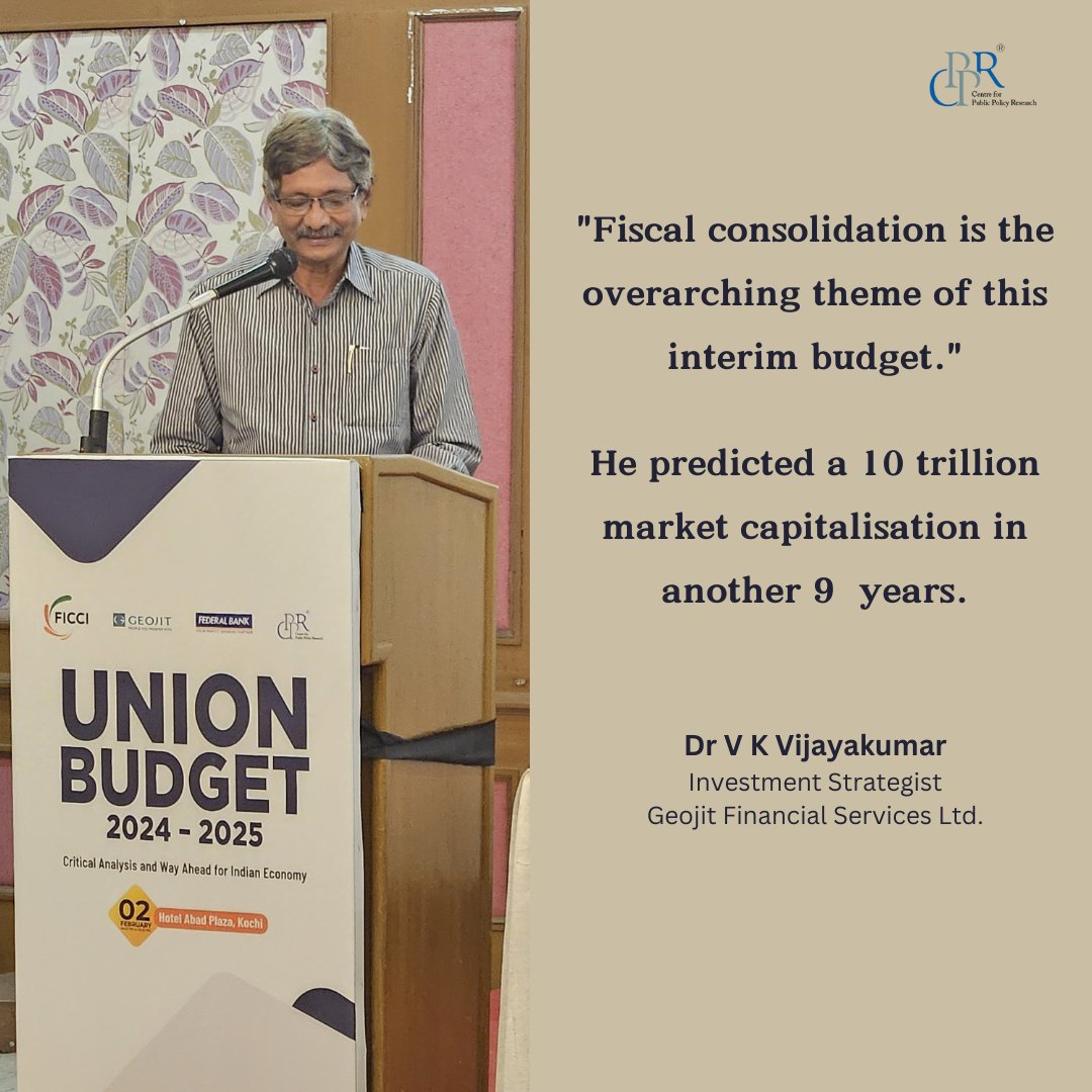 CPPRIndia's tweet photo. #Budget2024
#CPPRIndia, in association with FICCI, Geojit Financial Services Ltd and Federal Bank, organised a special session on the Union Budget 2024–25.
Check out a few snapshots from the event!
#UnionBudget #UnionBudget2024 #BudgetWithCPPR #CPPRIndia https://t.co/tJQd1Kn7vN