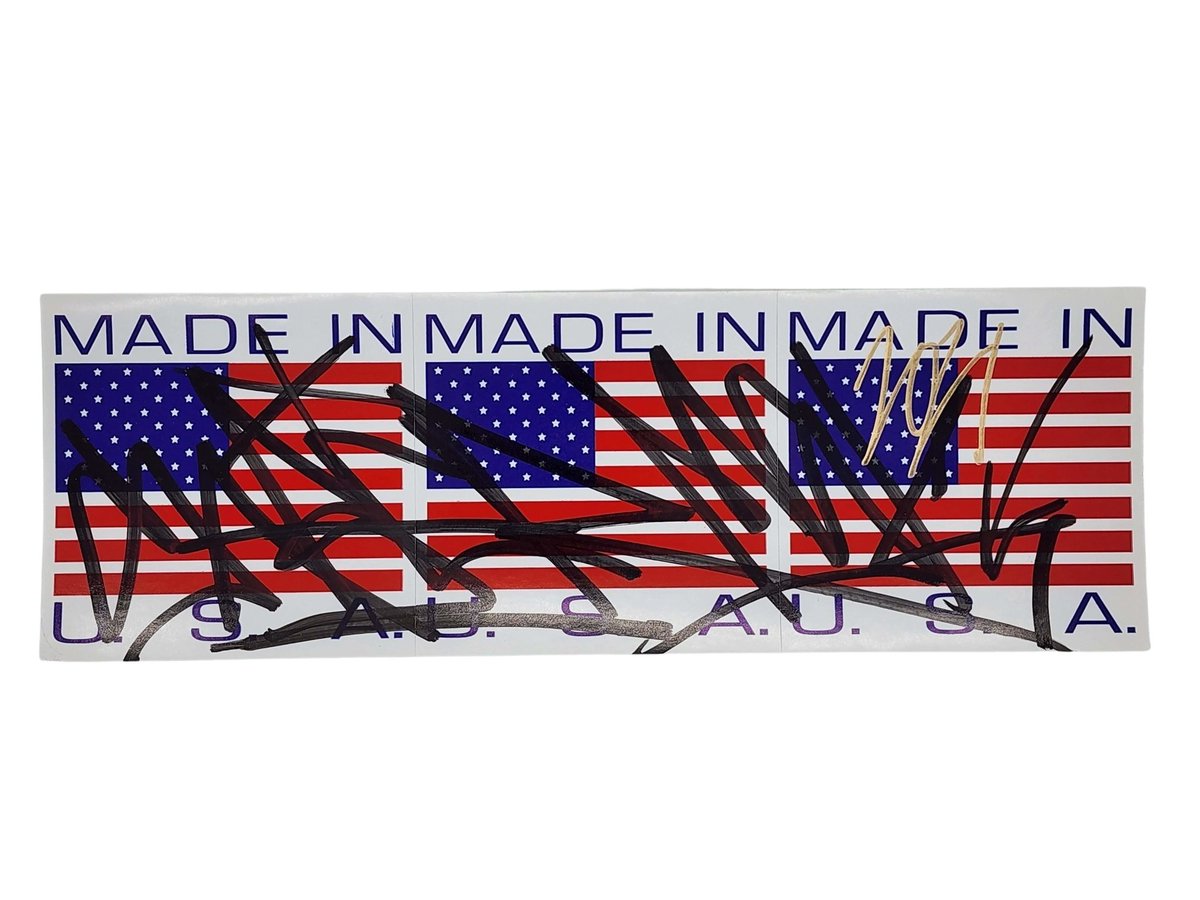 Triple Made in USA Flag Slap-Up Label Sticker Original Tag Art by Saber> sprayedpaint.com/products/tripl… 

#art #graffiti #streetart #2020 #American USA Flag #Black #Blue &amp; Teal #Flag #Graffiti #Mail &amp; Shipping #Priority Mail #Red #Saber #SlapUp Mailer Label Sticker Drawings #Sticker ...