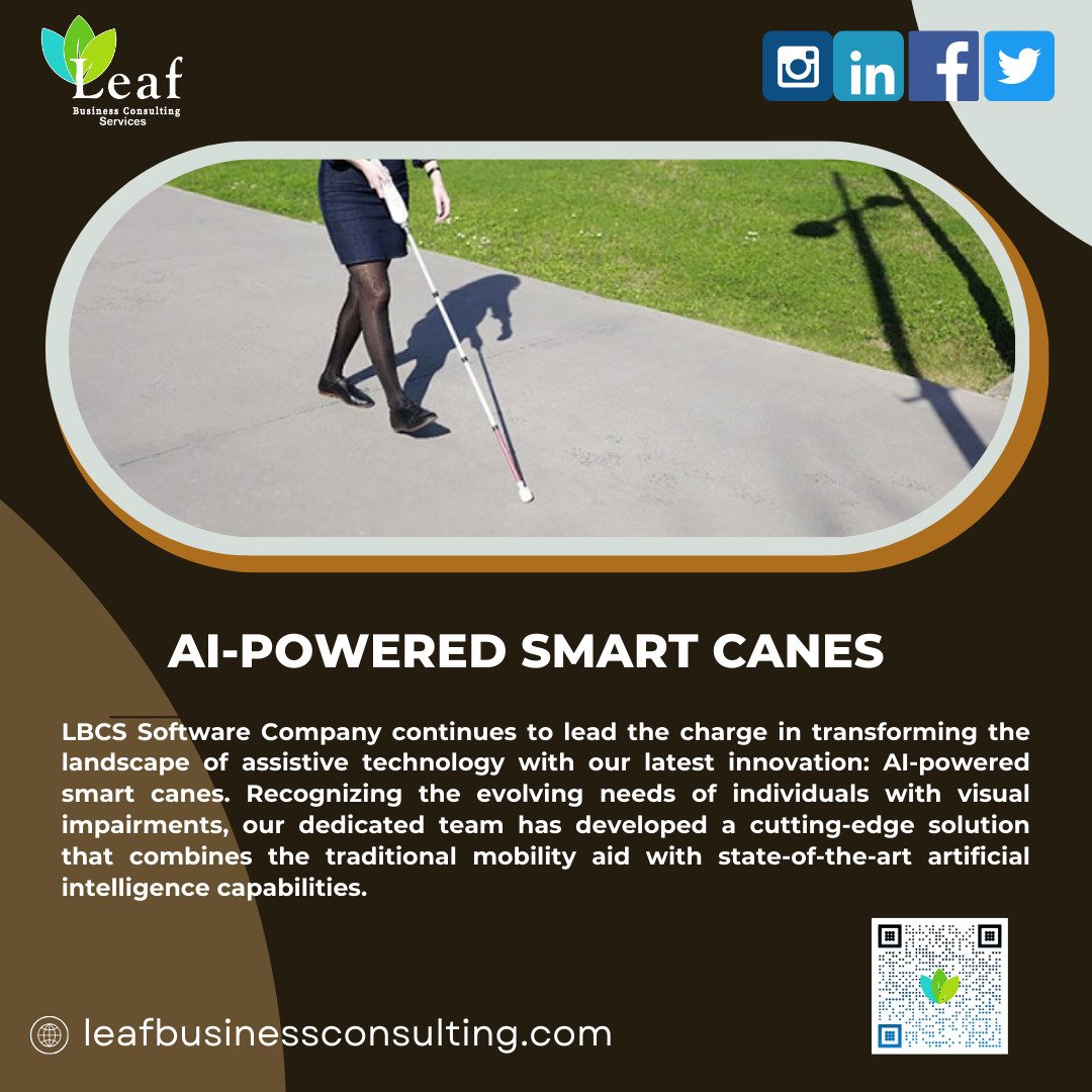 AI-POWERED SMART CANES

AI-powered smart canes enhance safety with obstacle detection and navigation assistance, benefiting individuals with visual impairments or mobility challenges.

#AISmartCanes #SmartMobility #TechForInclusion #VisualImpairmentAid #MobilityTech  #LBCS