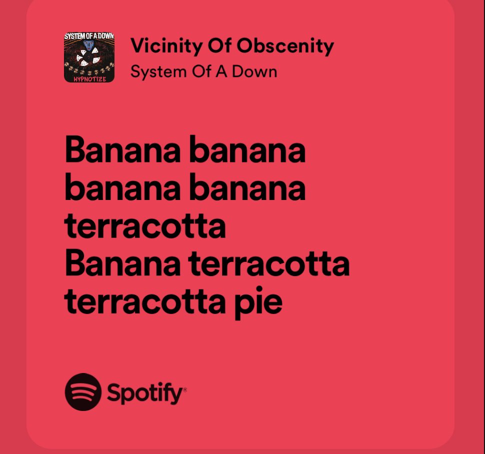 Banana terracotta deals pie lyrics