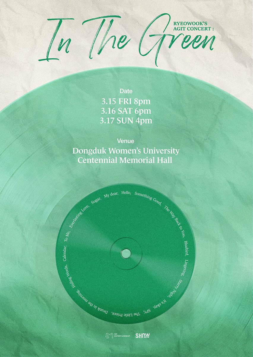 ‘명품 발라더’ 슈퍼주니어 려욱, 3월 15~17일 솔로 콘서트 개최!
따스한 봄과 함께 찾아올 려욱표 웰메이드 공연!
2월 15일 팬클럽 선예매, 19일 일반 예매 오픈!
 
entertain.naver.com/read?oid=112&a…

#려욱 #RYEOWOOK #CONCERT 
#AGIT #InTheGreen