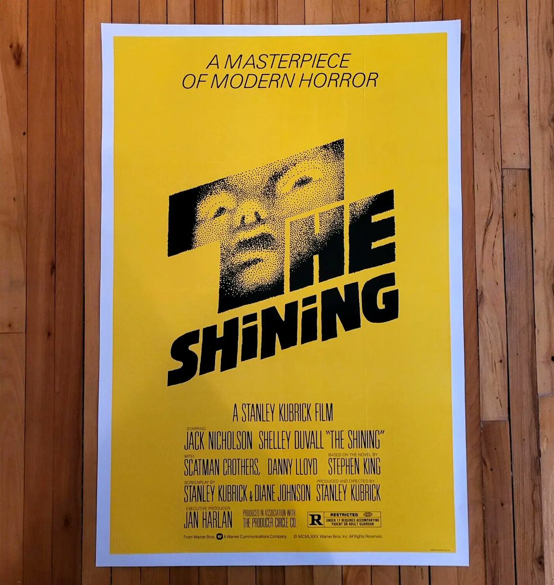 ThePosterNest's tweet photo. 🚪🪓🚪🪓🚪🪓🚪🪓🚪🪓🚪🪓🚪🪓🚪

The Shining, 

1980 Original Movie Poster. 
Cleaned and Linen Backed. Flawless! 

Available, $400

#Kubrick #horror #HorrorMovies #MoviePoster #shining #nicholson #redrum #bestmovies #axescene  #heresjohnny https://t.co/ePkH243SdJ