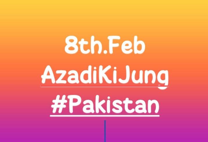 8th Feb is the day of #WarOfIndependence for #Pakistan.
#AzadUmedwar Yaad rakhhey Jo #ImranKhanPTi se juDey unkaa nama bhi huwaa,aur izzat bhi Mili. AUR JINHONAY USEY DHOKA DIYA WOH ZALEEEEL HUWE.
#ImranKhanFightingForPakistan 
#ImranKhanNeedsJustice 
#ImranKhanForPakistan