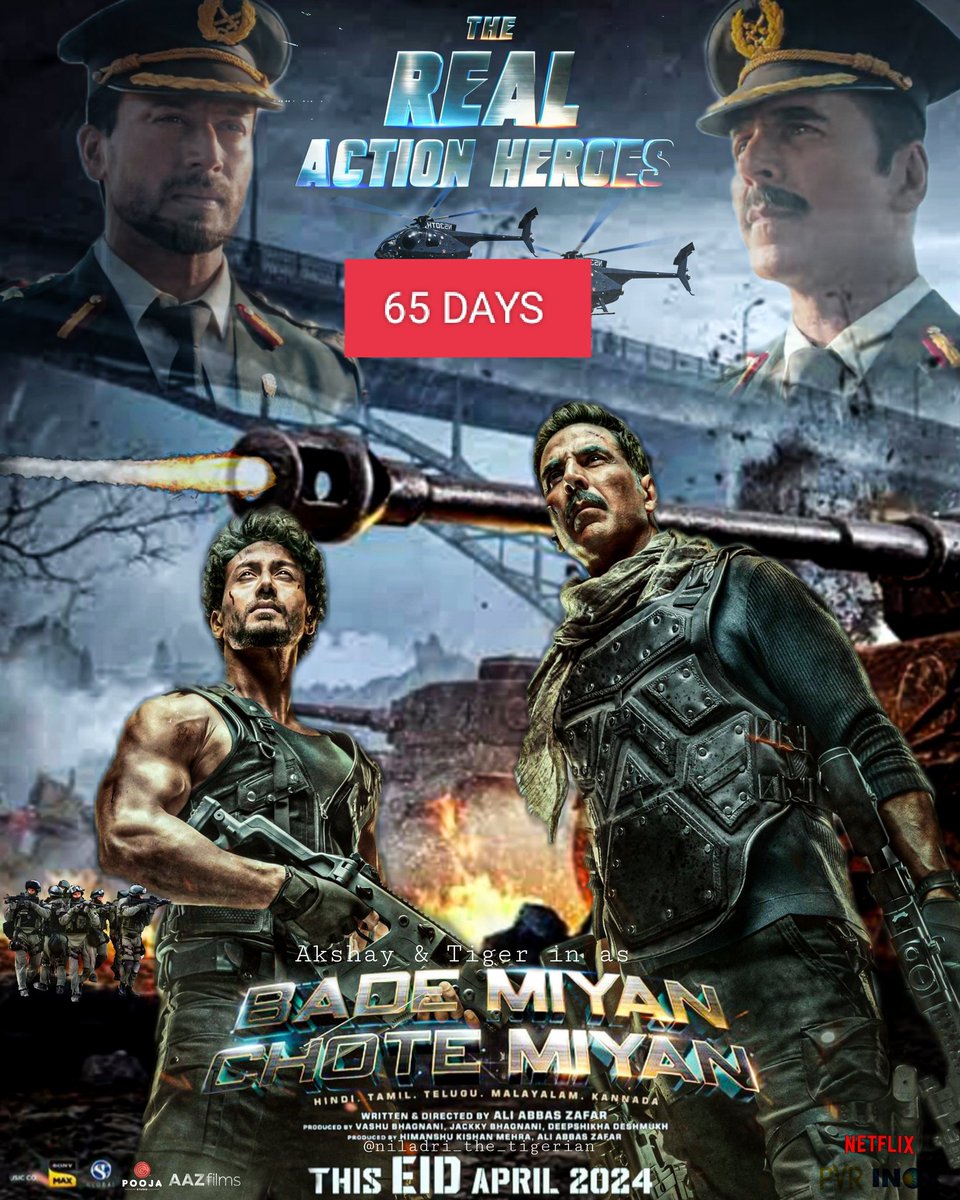 Can't wait 🔥🔥🔥🔥

65 days to go for #BadeMiyanChoteMiyan storm🥵🥵🥵

#BMCM #AkshayKumar
#BMCM #BadeMiyanChoteMiyan #TigerShroff #AkshayKumar #PrithvirajSukumaran #RonitRoy
#AkshayKumarInShambhu