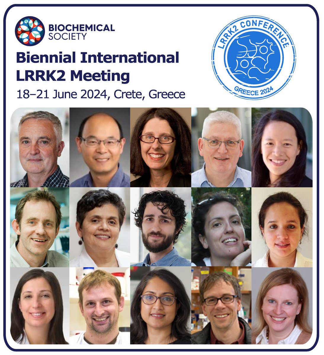 Biennial International LRRK2 Meeting, June 18-21, Crete, Greece (register: bit.ly/LRRK2_2024) We are excited to host esteemed speakers in the field, including Mark Cookson (@MarkRCookson1), Ji Sun (@JiSunLab), Dario Alessi, Elisa Greggio (@ElisaGreggio_), Suzanne Pfeffer…