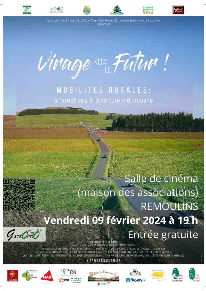 Ce vendredi c’est avec un immense plaisir que nous nous retrouvons à Remoulins (30), chez l’association Gard’O Vélo, pour une projection et débat autour du film Virage vers le Futur.

@FUB_fr @VeloOccitanie