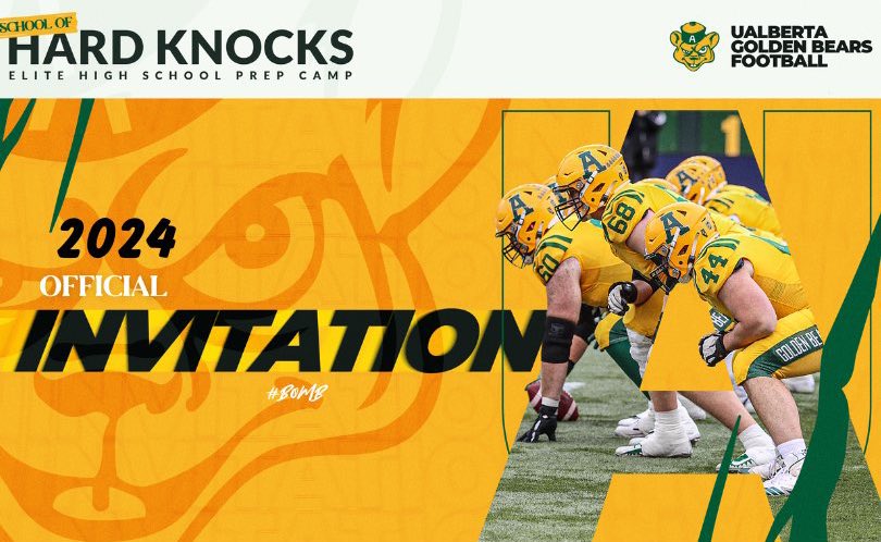 Thank you @UACoachMorris and <a href="/UABearsFootball/">University of Alberta Football</a> for the camp invitation, I am grateful to be able to compete in August