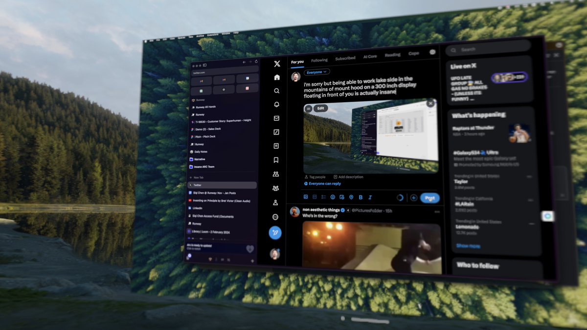 i'm sorry but being able to work lake side in the mountains of mount hood any time any where on a 300 inch display floating in front of you mirroring your laptop is actually insane