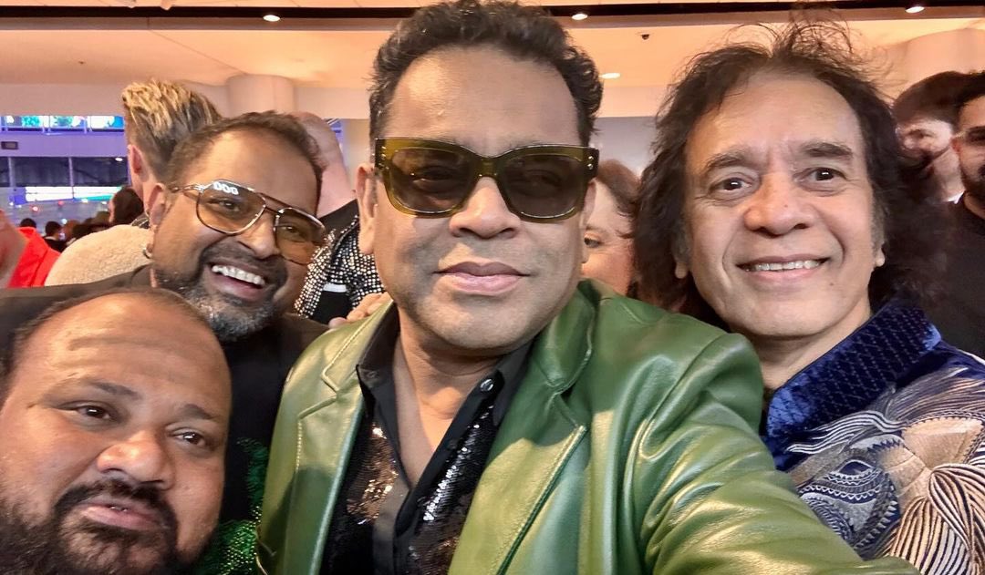 It’s raining #GRAMMYs for India 🇮🇳 Congrats Grammy winners Ustad @ZakirHtabla (3 Grammys), @Shankar_Live (1st Grammy) and #SelvaGanesh (1st Grammy) 🔥 #RakeshChaurasia