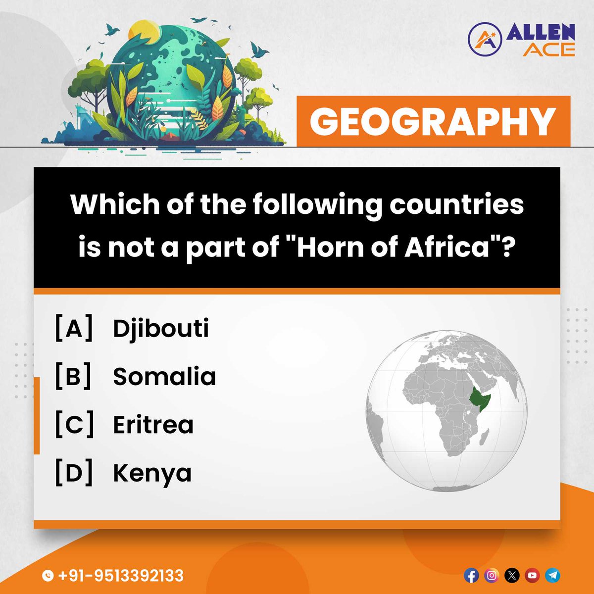 👉 Let’s see how much you know Geography.

👉 ALLEN ACE brings you a quiz to excel in your RAS Exam.

 #RASPreparation #rpsc #rasaspirants #TestGeography #ALLENACE #Jaipur #geography #geographyfacts #geographyquiz #landscape #geology