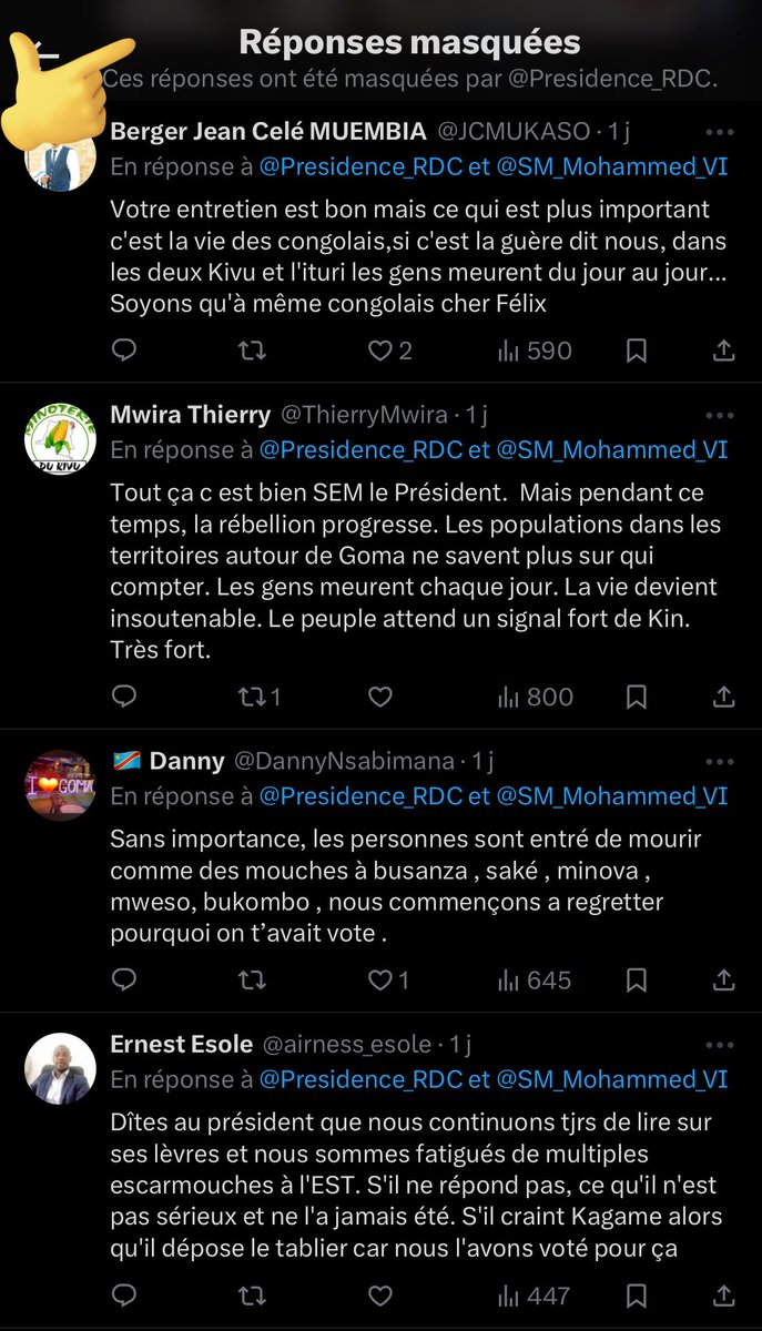Choix1stJo's tweet photo. Ce n’est pas possible ! La page de la présidence est entrain de masqué les messages sur genocide, mais c’est quoi cette blague ? https://t.co/d6xq1TtAcS