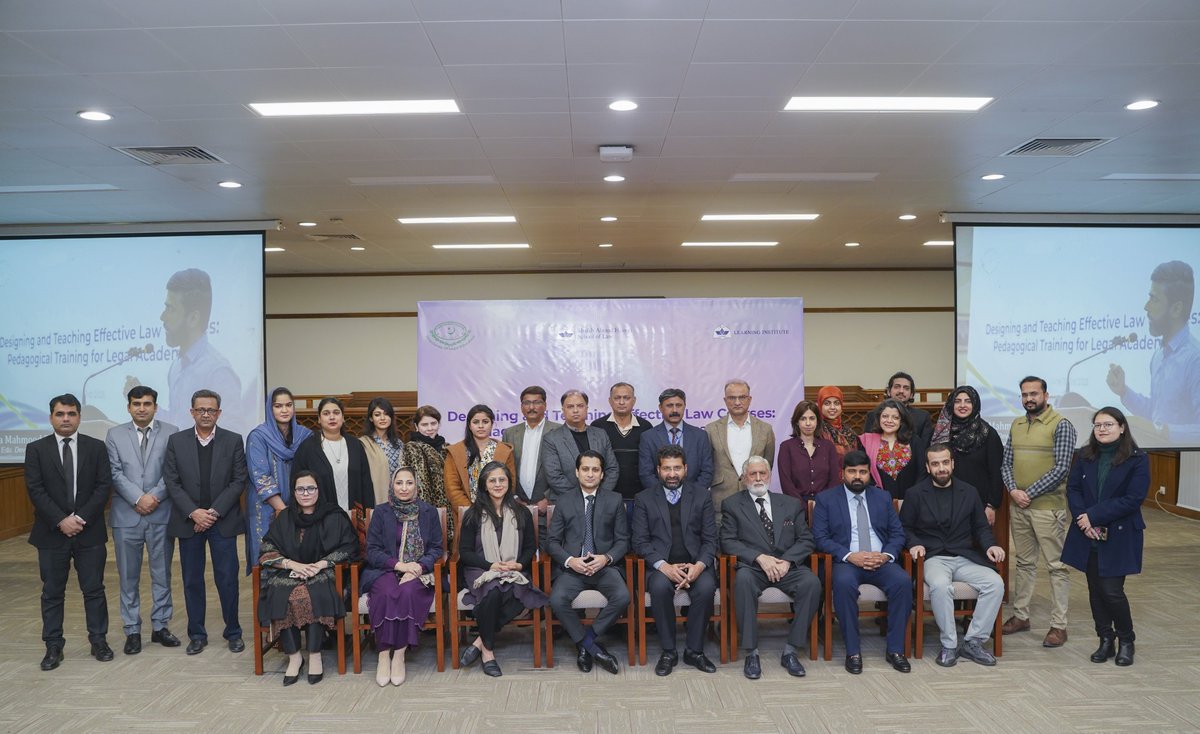 SAHSOL & @lli_lums with the Directorate of Legal Education & Pakistan Bar Council hosted a workshop, 'Designing & Teaching Effective Law Courses’. 15 instructors from across Pakistan attended, sharing insights on fostering advancements in the legal field. #LearningWithoutBorders