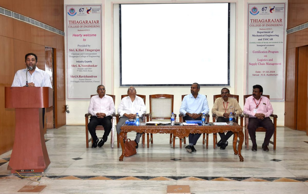 tceofficialpage's tweet photo. π TCE's Mechanical Engineering & TSSCAR express gratitude for the successful Logistics & Supply Chain Management Certification Program Inauguration. Thanks to all! π #TCELogisticsInauguration #SupplyChainSuccess #TSSCAR #MechanicalEngineering #TCEEvents #LogisticsCertification https://t.co/z5PNXuVq5n