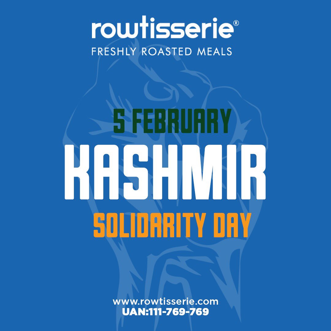 Kashmir Day #rowtisserie #5thfebruary #kashmir #solidarity #ordernow #14thstreetphase5dha #karachi