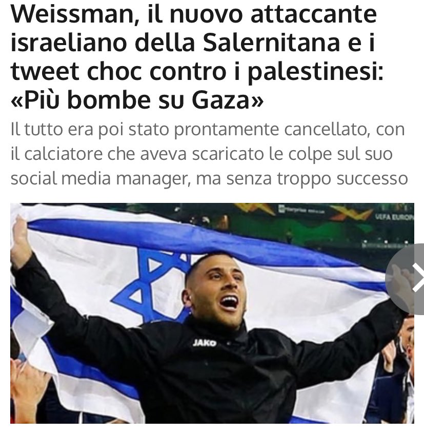 rubio_chef's tweet photo. “Perché Ezael non gli spara in testa?”#Weissman sotto una foto con colono🇮🇱 che punta il fucile verso due palestinesi nudi. Bravi @OfficialUSS1919 che avete comprato un suprematista ebraico e non lo avete ancora licenziato. Le società serie non comprano coloni razzisti 🇵🇸✌🏾 https://t.co/y0vmav7c88