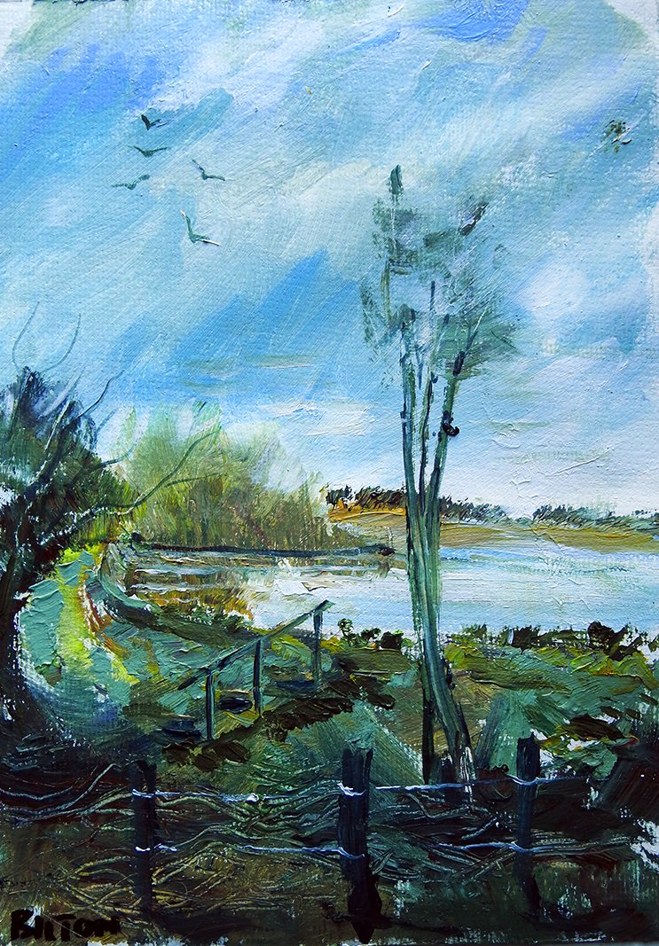 #windyweather #thryberghcountrypark #acrylicpainting #pleinairpainting #artinsouthyorkshire #paintingoutside #pleinairpainting #directobservation #landscapepainting #southyorkshire #biltonart #opencountry #trees #clouds #allaprima #clarifiedimpressionism