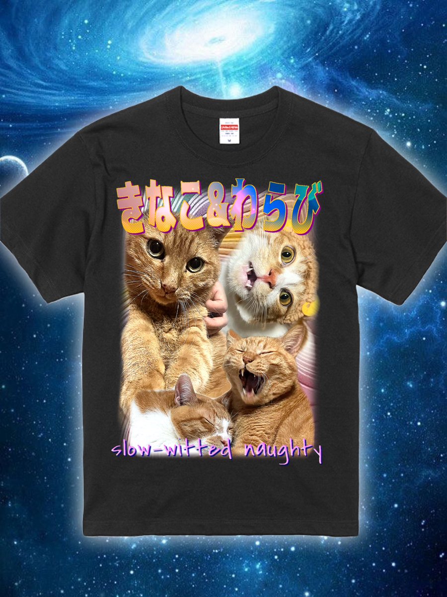 animaruT_shirt's tweet photo. @nononsama 🐈🐈きなこ&amp;わらび
地球日本からカリスマ猫"きなこ&amp;わらび"がアニTに初登場！！のんびりやんちゃな1枚です。

#アニT #アニ丸Tシャツ #アニ丸Tシャツ屋さん #猫T  #猫Tシャツ #CATteeshirts #catt #動物T #動物Tシャツ #animalte #raptee #raptees #rapteeshirts #バンドTシャツ #バンT https://t.co/P7g1U9bTP2