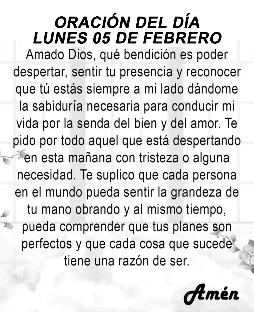 Oración para hoy Lunes.