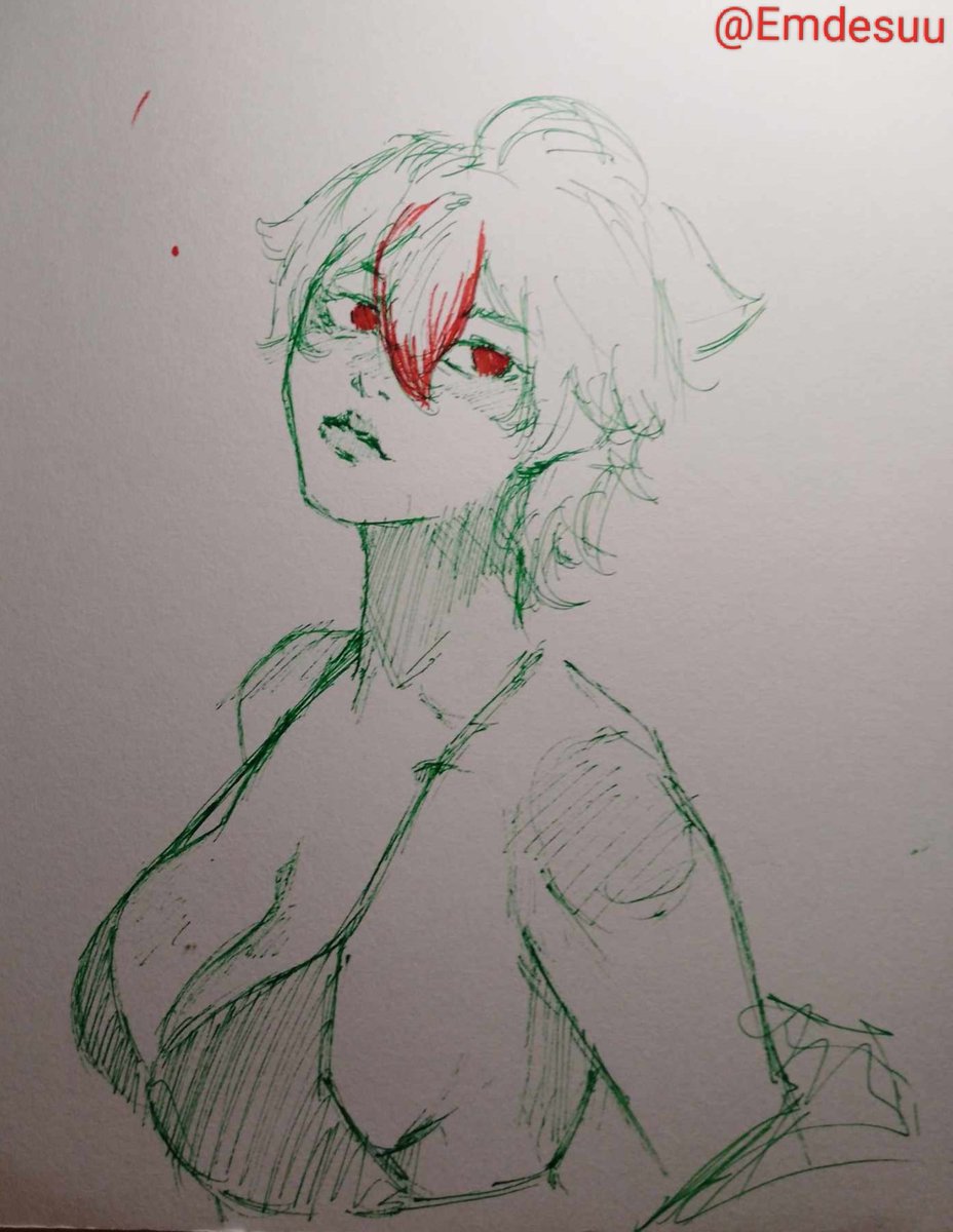 MelktiBoba's tweet photo. Quick sketch of my OC that my friend made https://t.co/WEpoKwFIHH