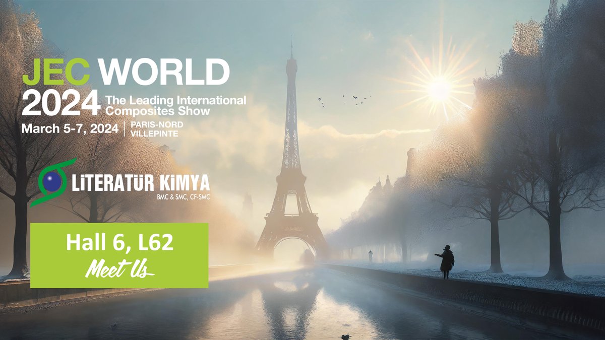 Jec World 2024 The leading international Composites Show March 5 - 7, 2024 / PARIS - NORD VILLEPINTE, Meet Us
#TürkKompozitSanayicileriDerneği #composites #transport #electric #hydrogen #carbonfibre #design #JECComposites #StartupBooster #Composites #JECWorld2024 #jec2024