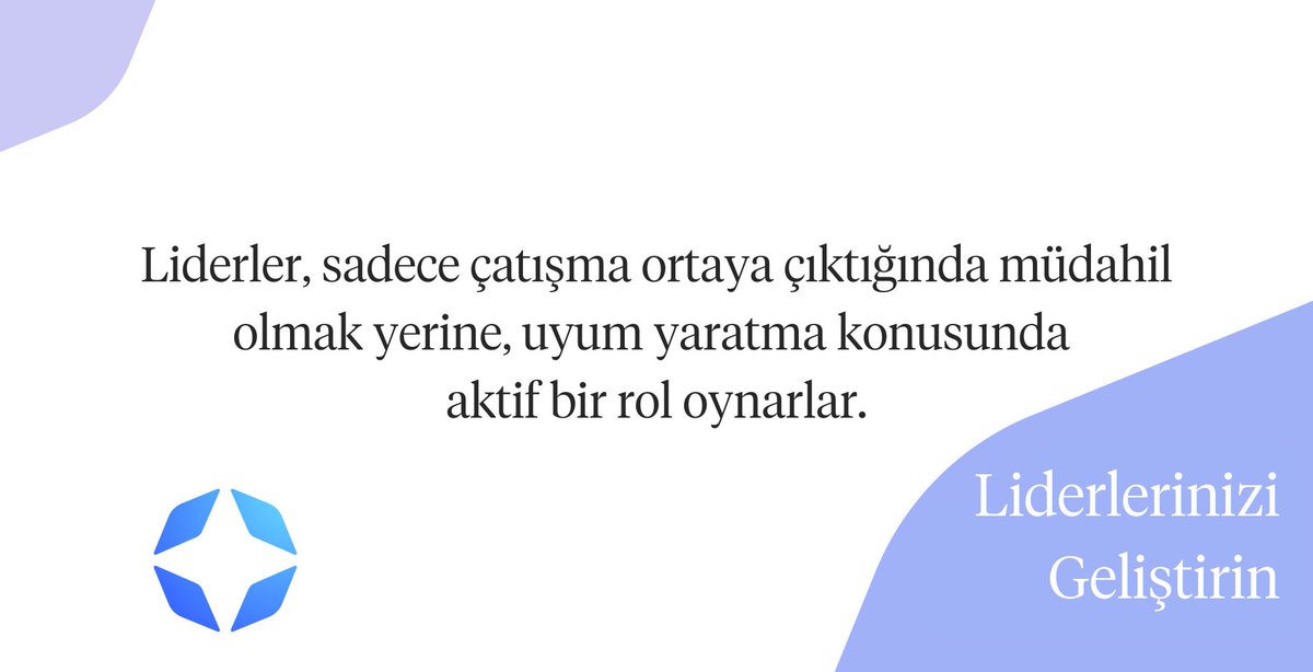 Liderler, sadece çatışma ortaya çıktığında müdahil olmak yerine, uyum yaratma konusunda aktif bir rol oynarlar. #pazartesimotivasyonu #FranklinCoveyTürkiye