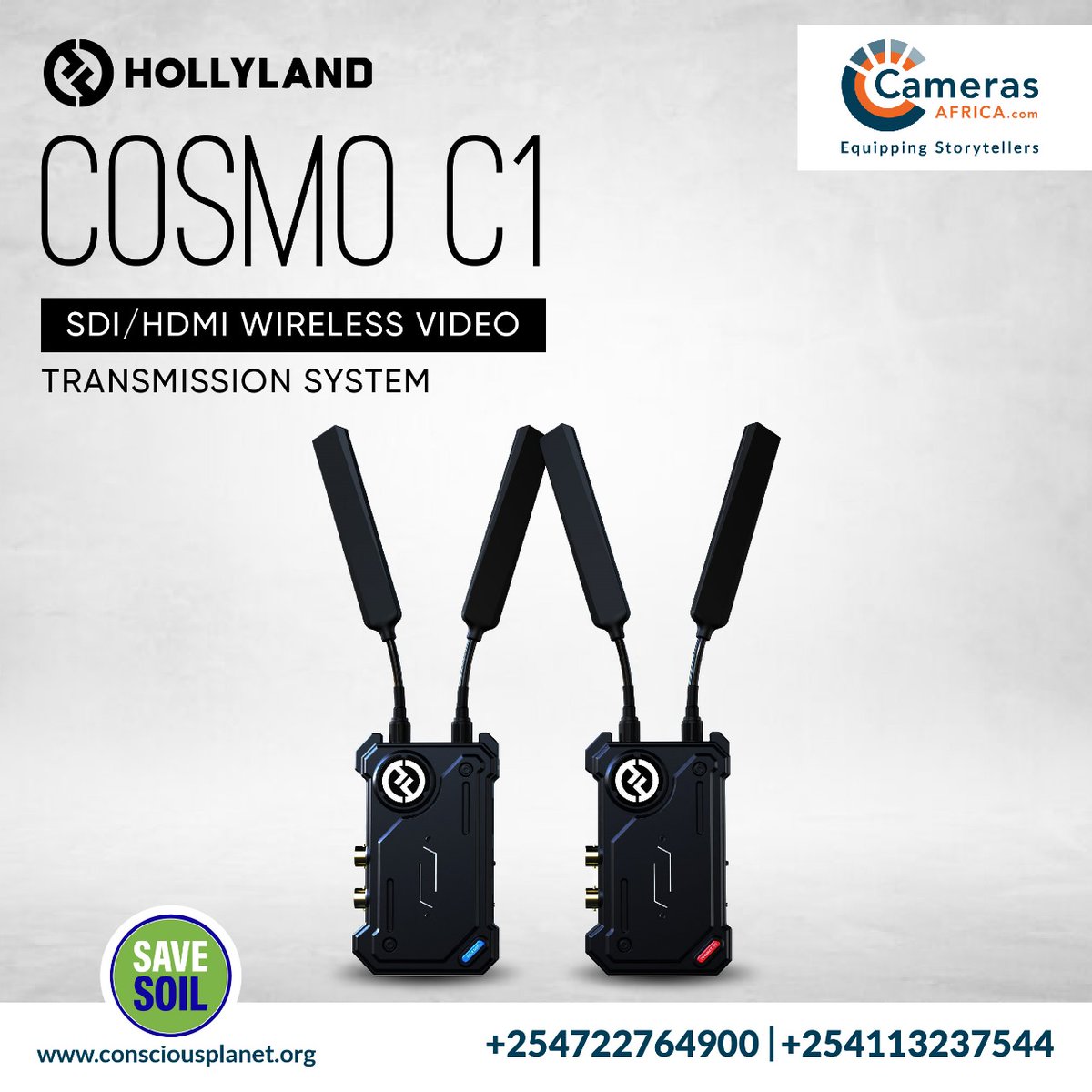 Seamless connectivity redefined with the Hollyland Cosmo C1. Effortlessly transmit high-quality video wirelessly, breaking barriers for your content creation. Elevate your workflow with precision and reliability. 🎥💻 #HollylandInnovation #WirelessVideo #CamerasAfrica