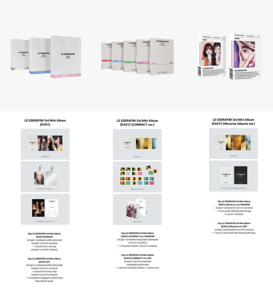 Mikrokosmos__MY's tweet image. [🇲🇾MY GO] LE SSERAFIM – EASY + Weverse POB

Due Feb 16
Release Feb 19

💰Random
Standard RM93
Compact RM62
Weverse Album RM57

RM 8 WM, EM depends on postcode
❌ 2nd payment

@pasarLESSERAFIM #pasarlesserafim #pasarlsf #pasarlesserafimmy