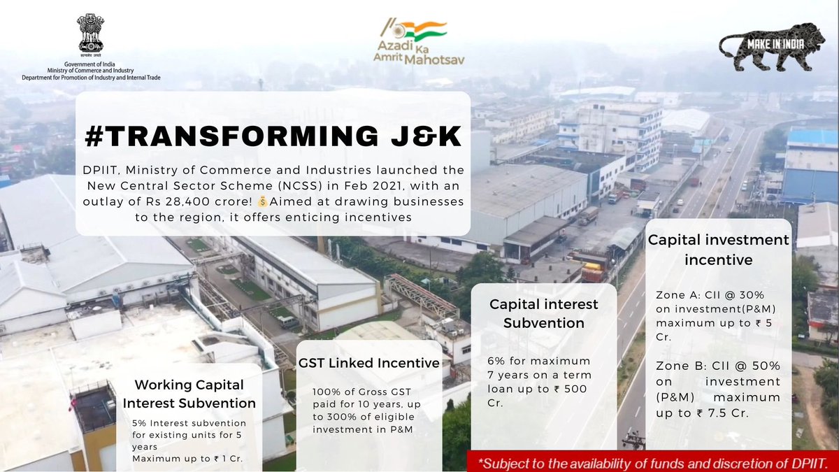 DPIIT India (@dpiitgoi) on Twitter photo Registration for the #NCSS scheme closes by 30th September 2024. Click on this link to register now: jknis.dpiit.gov.in #Commerce #Industries #TransformingJammuKashmir #ViksitBharat2047
<a href="/CimGOI/">Minister of Commerce and Industry</a>
<a href="/DoIC_JK/">Department of Industries and Commerce, J&K</a> Registration for the #NCSS scheme closes by 30th September 2024. Click on this link to register now: jknis.dpiit.gov.in #Commerce #Industries #TransformingJammuKashmir #ViksitBharat2047
<a href="/CimGOI/">Minister of Commerce and Industry</a>
<a href="/DoIC_JK/">Department of Industries and Commerce, J&K</a>