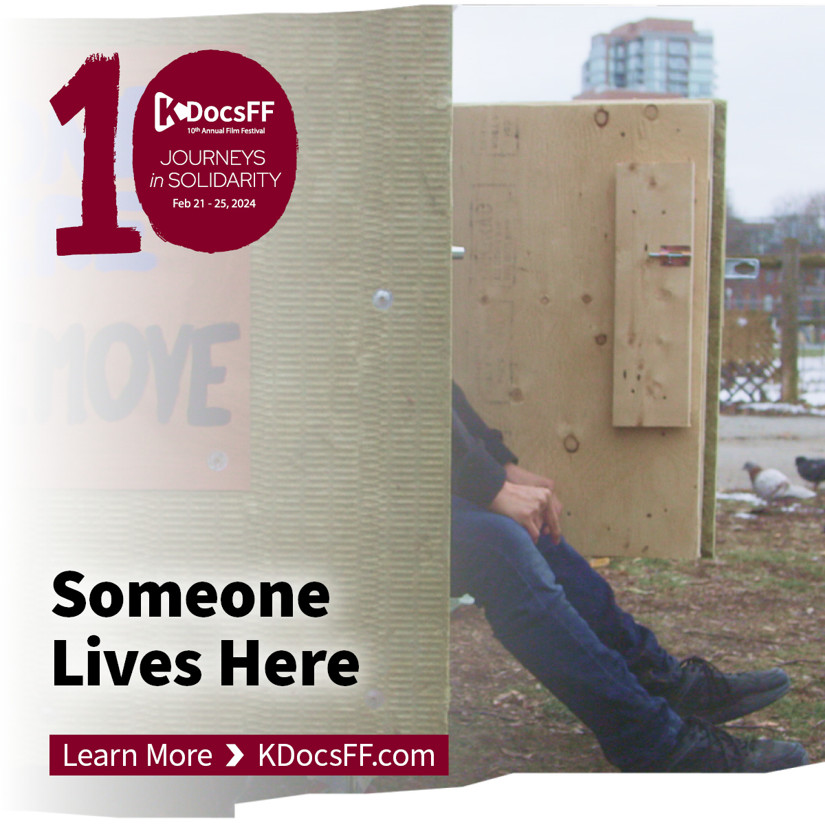 KDocsFF's tweet image. MODERN-DAY DAVID AND GOLIATH at #KDocsFF2024

Don&apos;t miss SOMEONE LIVES HERE

Part of &quot;Resisting Erasure”
at KDocsFF 2024: Journeys in Solidarity
Feb 24 | 3:30p

​​​​​​​KEYNOTE: Alexandra Flynn, Dir, Housing Research, UBC

Tix: viff.org/series/kdocsff…

@TinySheltersDoc @LaRueEnt