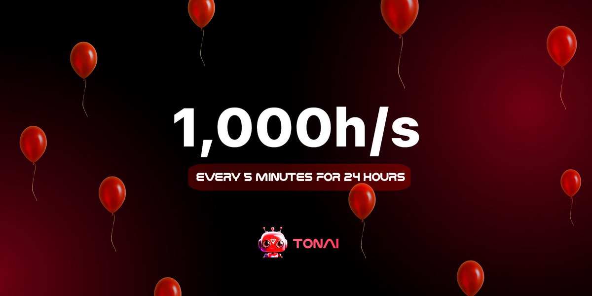 Bonus mode activated for 24hrs 🎉. Go tell a friend to tell a friend that this ain't probably nothing anymore. It's the real deal 🔥 Visit Ai: t.me/tonnaibot #TON #TonAi
