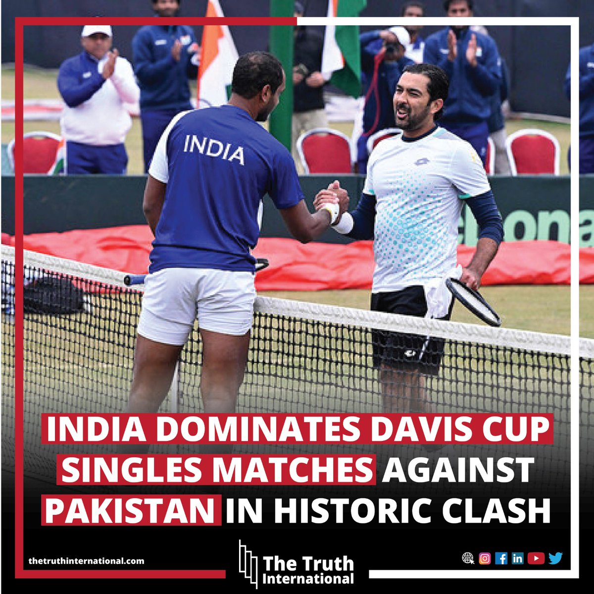 ttimagazine's tweet image. India Dominates Davis Cup Singles Matches Against Pakistan In Historic Clash

For Detail
thetruthinternational.com/sports/india-d…

#india #dominates #davis #cup #pakistan #histroic #clash #tti #thetruthinternational #ttimagazine