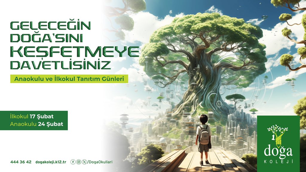 Geleceğin Doğa’sını Keşfetmeye Davetlisiniz!
Doğa Kolejinin ayrıcalıklı ve özgün eğitim programlarını kampüslerimizde deneyimleyin. Anaokulu - İlkokul Tanıtım Günlerimize kayıt için; dogakoleji.k12.tr/basvurular/tan…