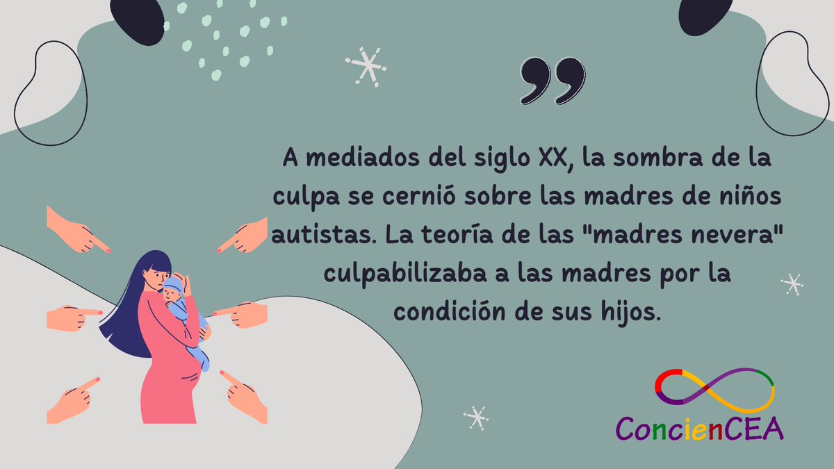 ConcienCEA's tweet photo. A mediados del siglo XX, la sombra de la culpa se cernió sobre las madres de niños autistas. La teoría de las "madres nevera" culpabilizaba a las madres por la condición de sus hijos. 😢
#ConcienCEA #SoyAutista #Autismo #Historia #TEA #CEA #MadresNevera https://t.co/hJQcx1tIsU