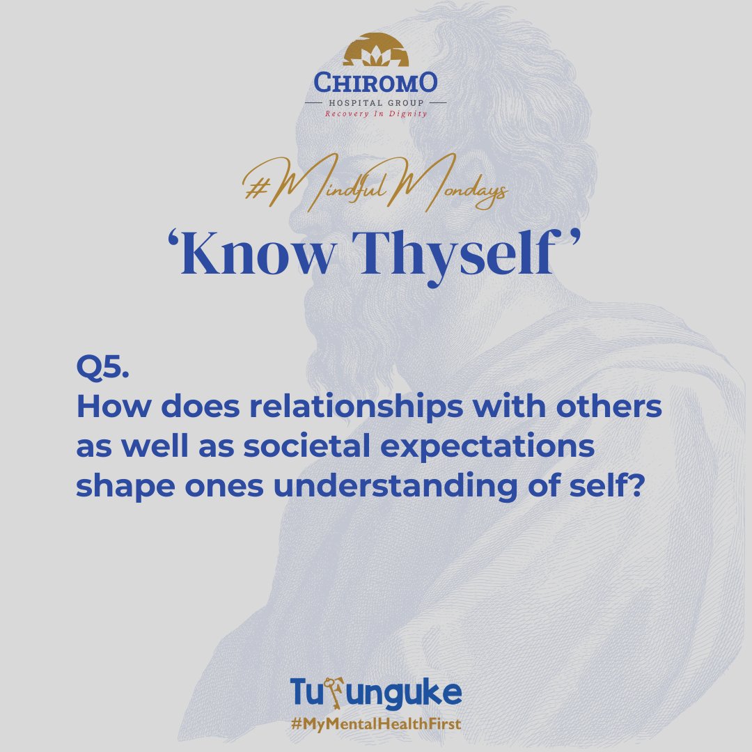 Q5. How does relationships with others as well as societal expectations shape ones understanding of self?

<a href="/njambi_gacheru/">Psychologist Magdaline Njambi</a>
<a href="/w_mwangi19/">⭐Wanjiru Mwangi ⭐</a>
<a href="/tikiglad/">tecla karimi</a>
<a href="/CarolsammyG/">CarolsammyG</a>
<a href="/Khannafisa07/">nafisa khan</a>
<a href="/KagayaTracy/">Tracy Kagaya</a>

#selflove #Mentalhealth #gnothiseauton #MyMentalHealthFirst #Tufunguke