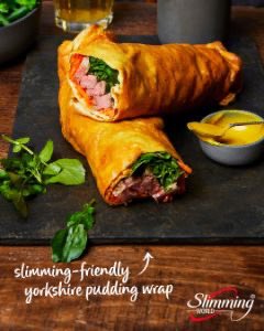 CarmSW_Paul's tweet photo. What’s better than Yorkshire puds? Our Slimming World Yorkshire pudding wrap, stuffed with succulent roast beef! Enjoy it without slowing your slimdown by following the recipehere: https://t.co/w6DPFrje8o https://t.co/1LFY6Txdq3