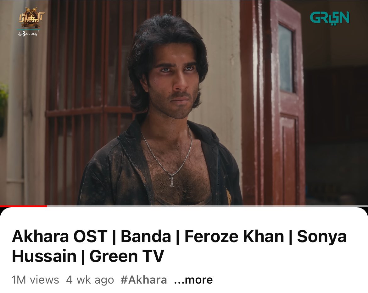 sahal_divisha's tweet photo. OST of Akhara ‘Banda’ crosses 1 million+ views!!🥳❤️

#FerozeKhan #AkharaOnGREENTV #Dilsher 

@ferozekhaan https://t.co/pRLugX4tjm
