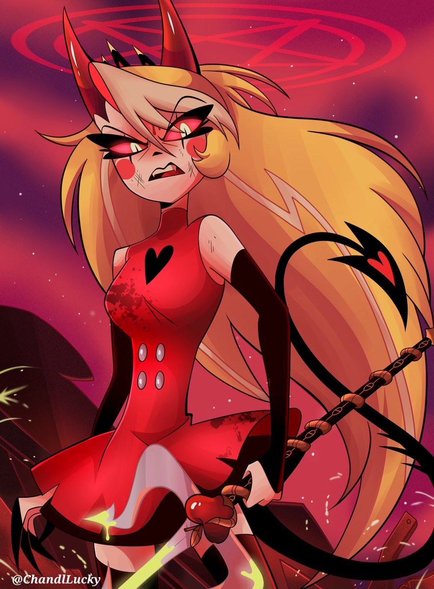 ChandlLucky's tweet photo. That's princess of 
Hell to you,PIG!🔥👑
#HazbinHotel 
#HazbinHotelCharlie https://t.co/yASw6rLk2R